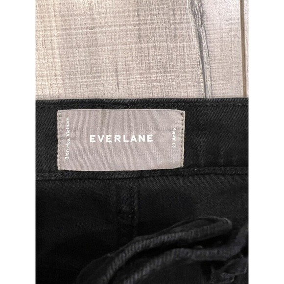 Everlane High Waist Straight Leg Ankle Jean Black SZ Size 27 Regular - Picture 4 of 5